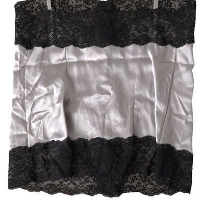 Silver Black Lace Sleepwear Camisole Underwear