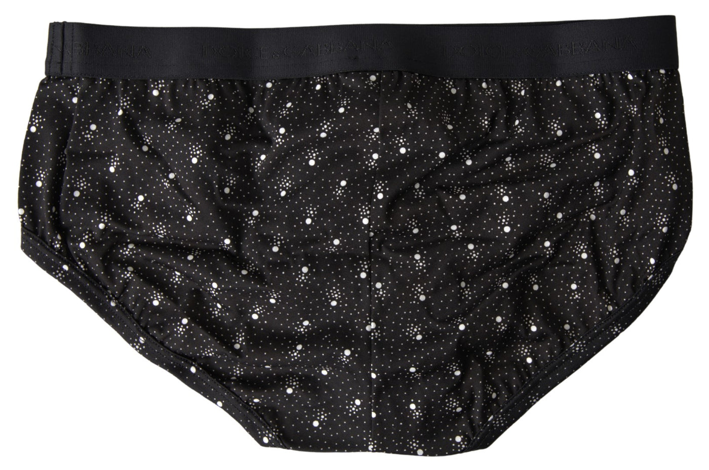 Black Dotted Cotton Brandon Briefs Underwear