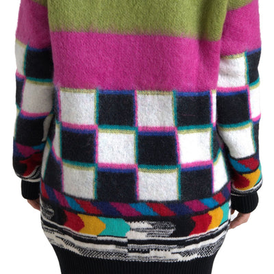 Multicolor Stripes V-neck Pullover Sweater