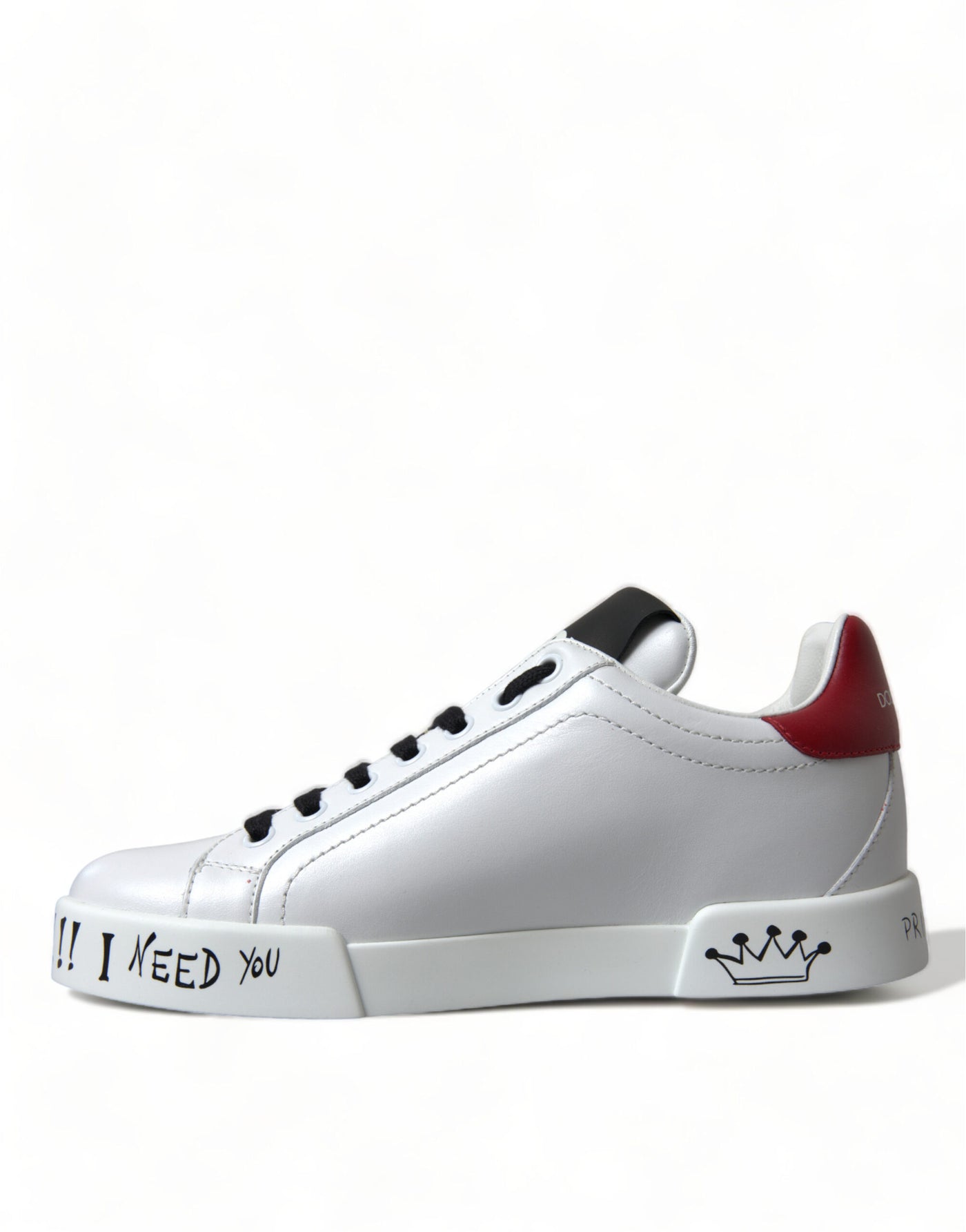 White Love Patch Portofino Classic Sneakers Shoes