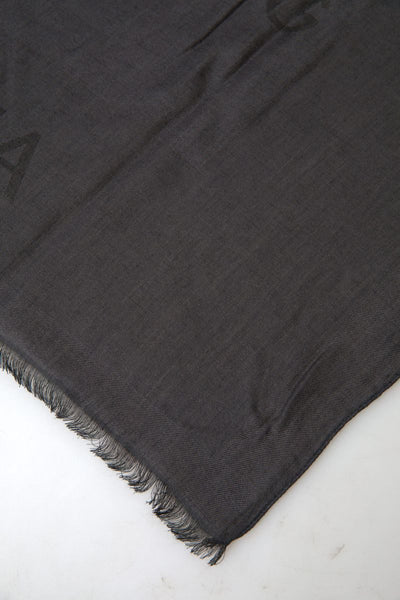 Black Modal Neck Wrap Shawl Fringe Scarf