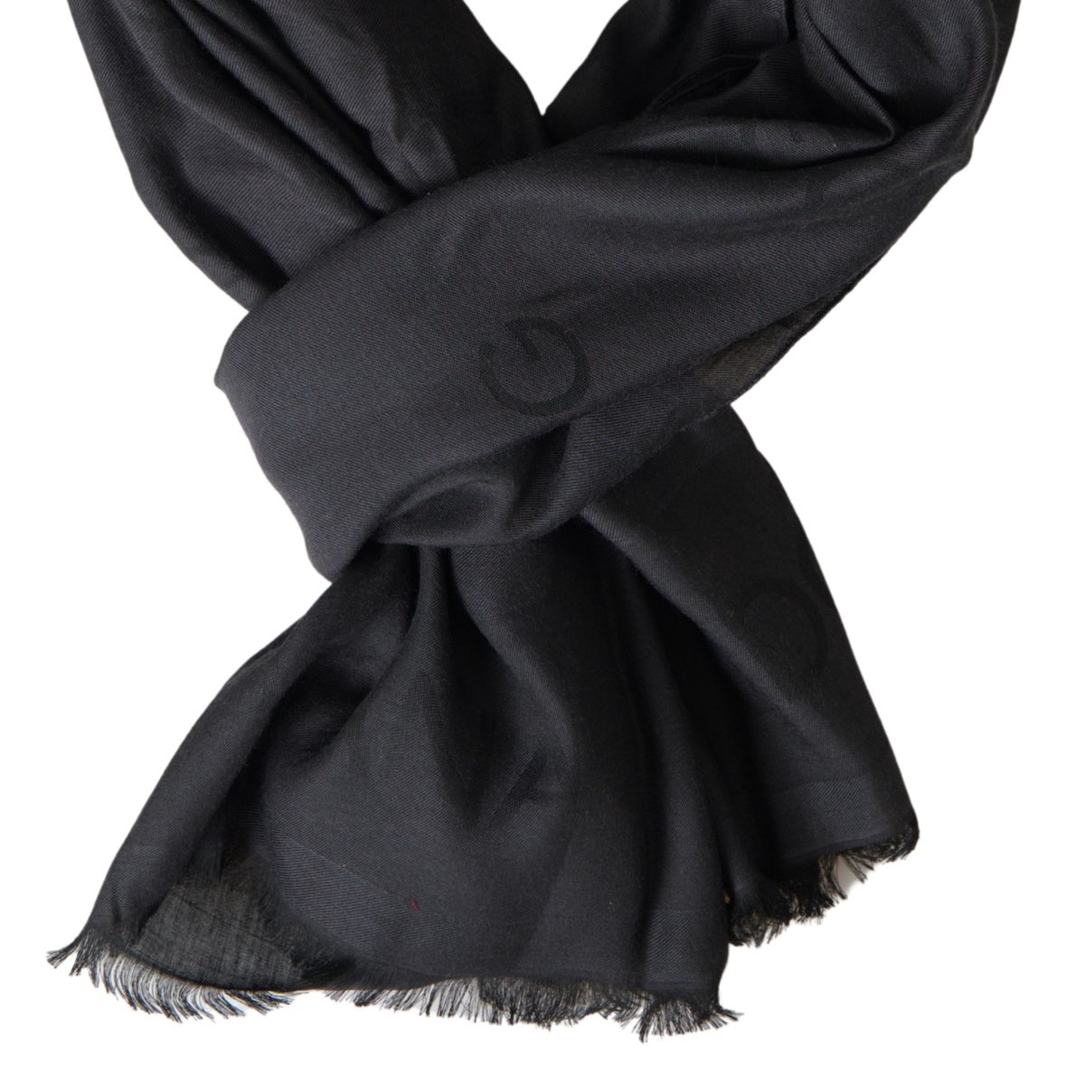 Black Modal Neck Wrap Shawl Fringe Scarf