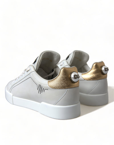 White Leather Portofino Classic Sneaker Women Shoes