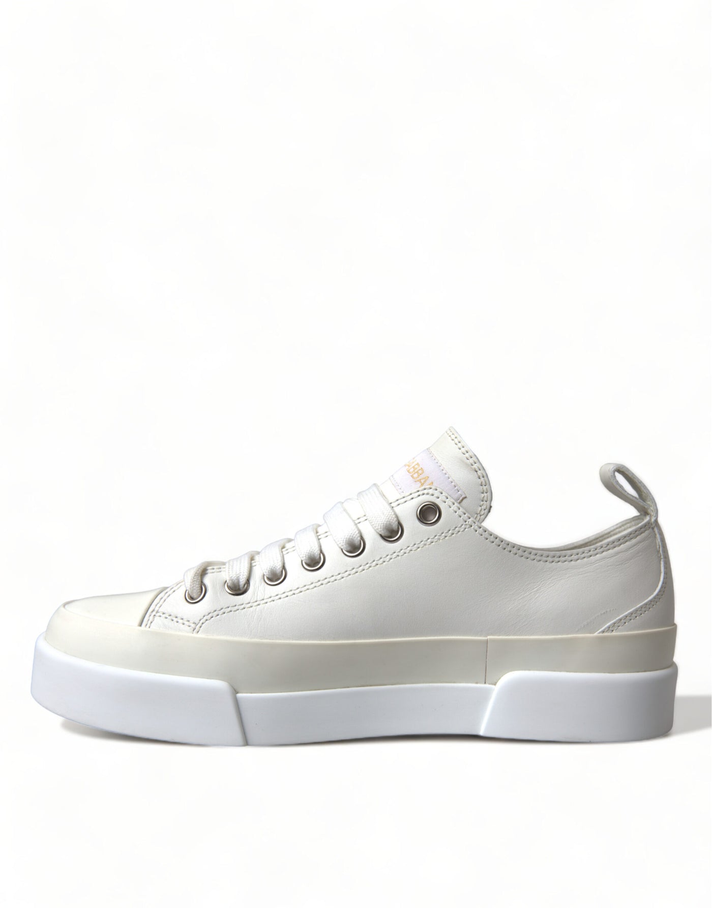 White Portofino Calfskin Leather Sneaker Shoes