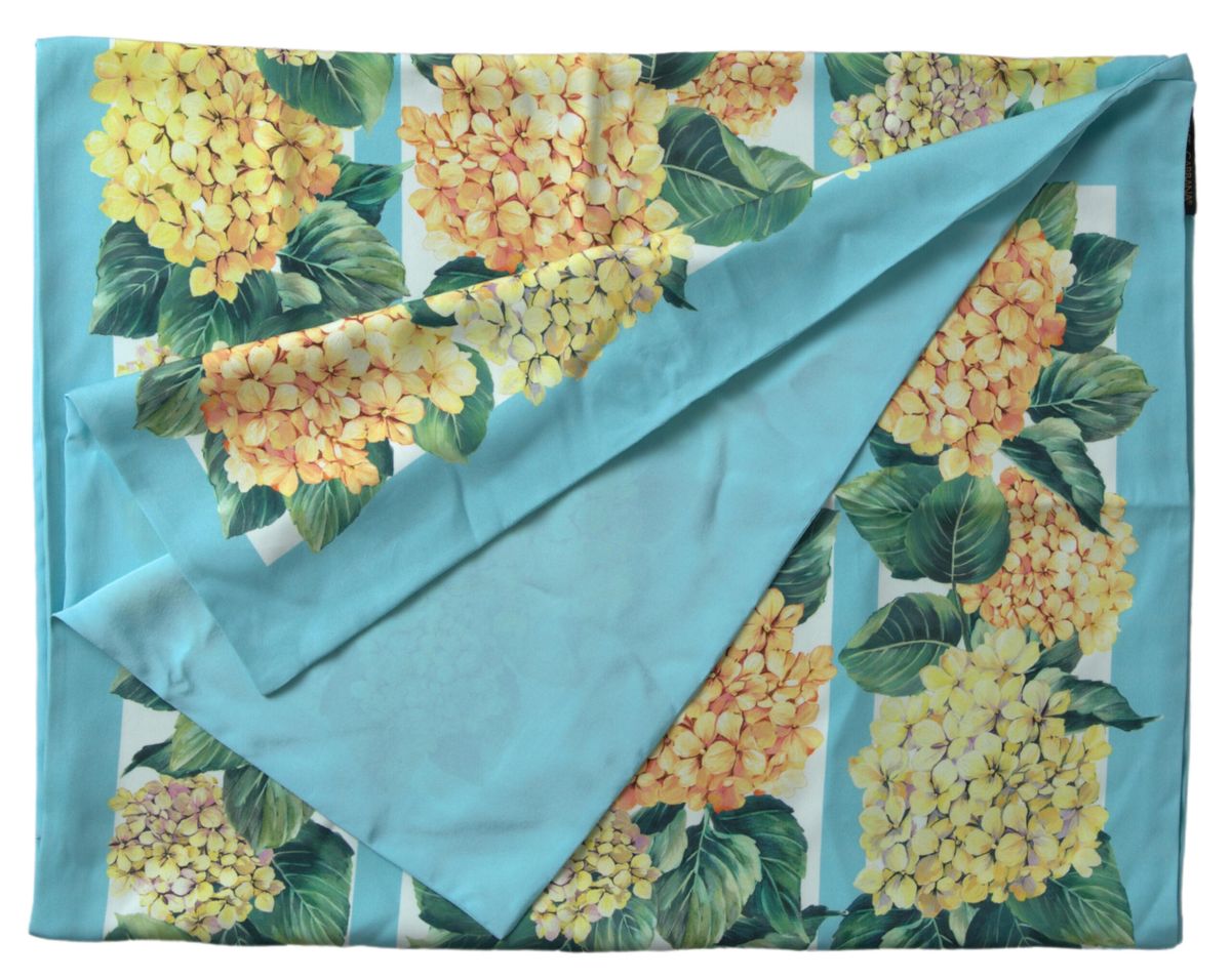 Multicolor Floral Silk Shawl Foulard Scarf