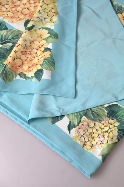 Multicolor Floral Silk Shawl Foulard Scarf