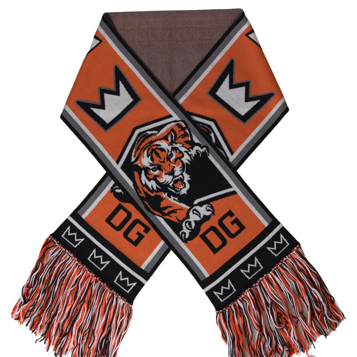 Multicolor Wool DG Royals Wrap Fringe Scarf