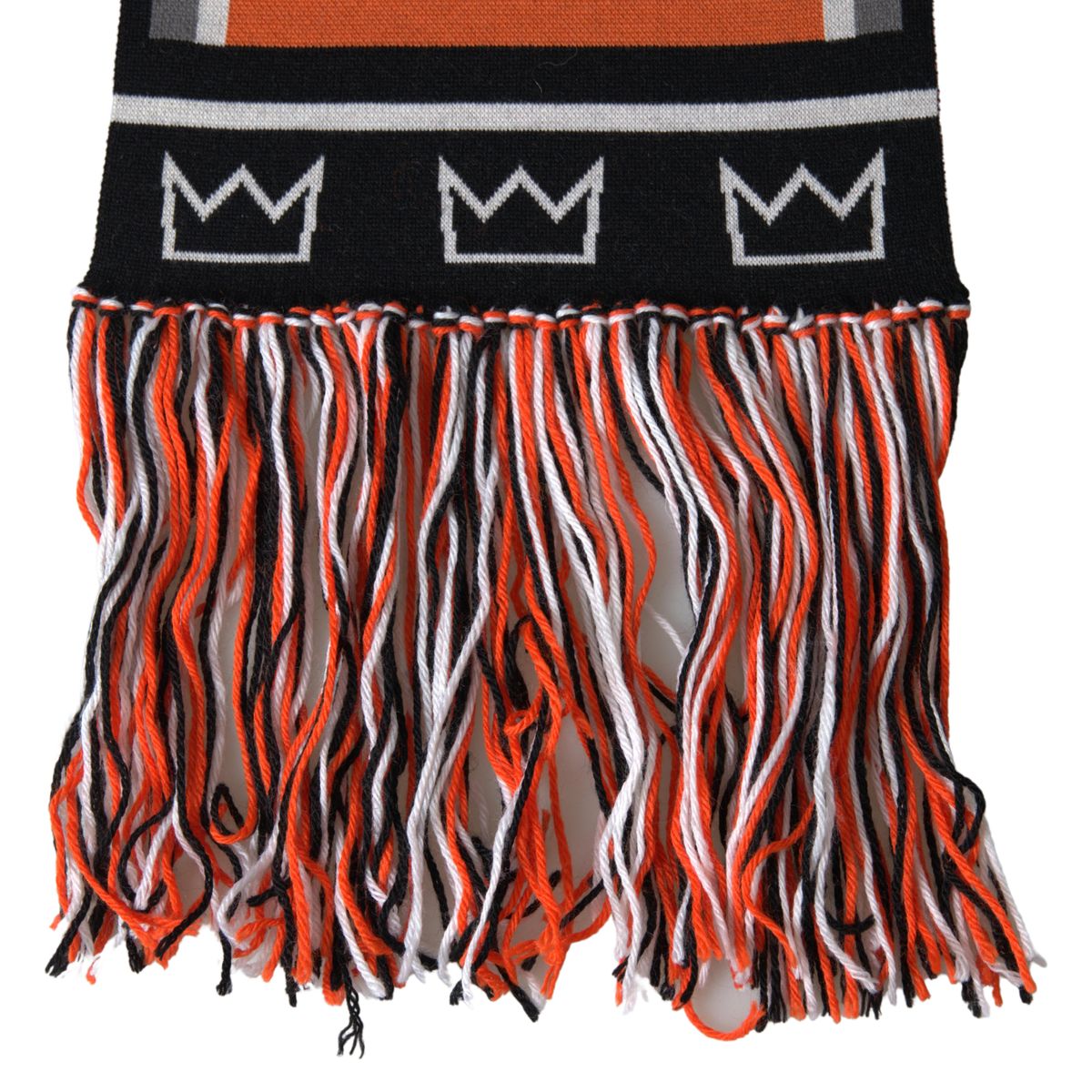 Multicolor Wool DG Royals Wrap Fringe Scarf