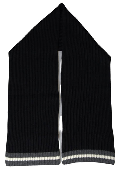 Black Cashmere Knitted Neck Wrap Shawl Scarf