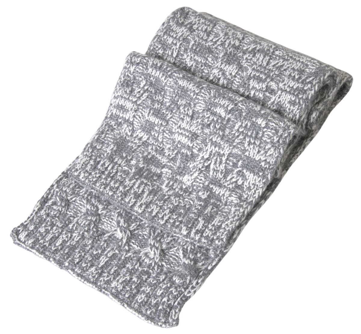 Gray Cashmere Knit Wrap Shawl Foulard Scarf