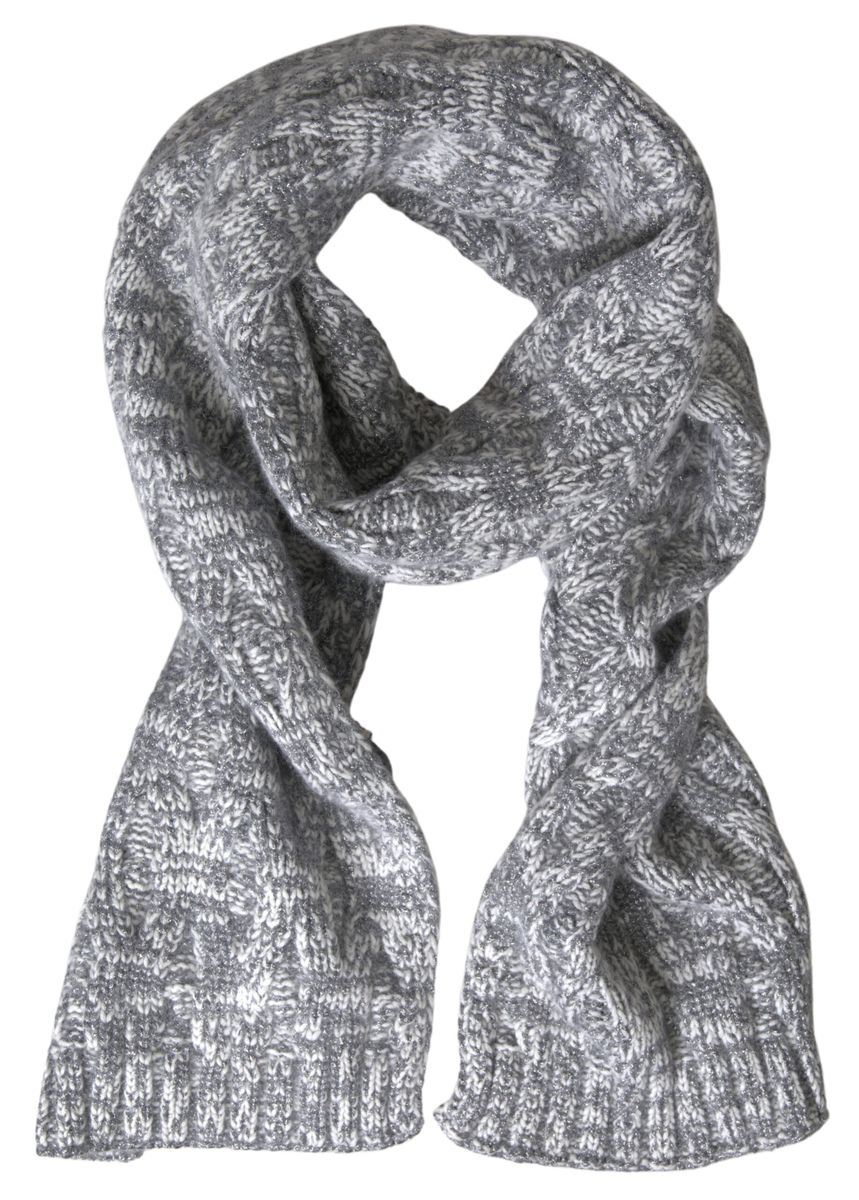 Gray Cashmere Knit Wrap Shawl Foulard Scarf