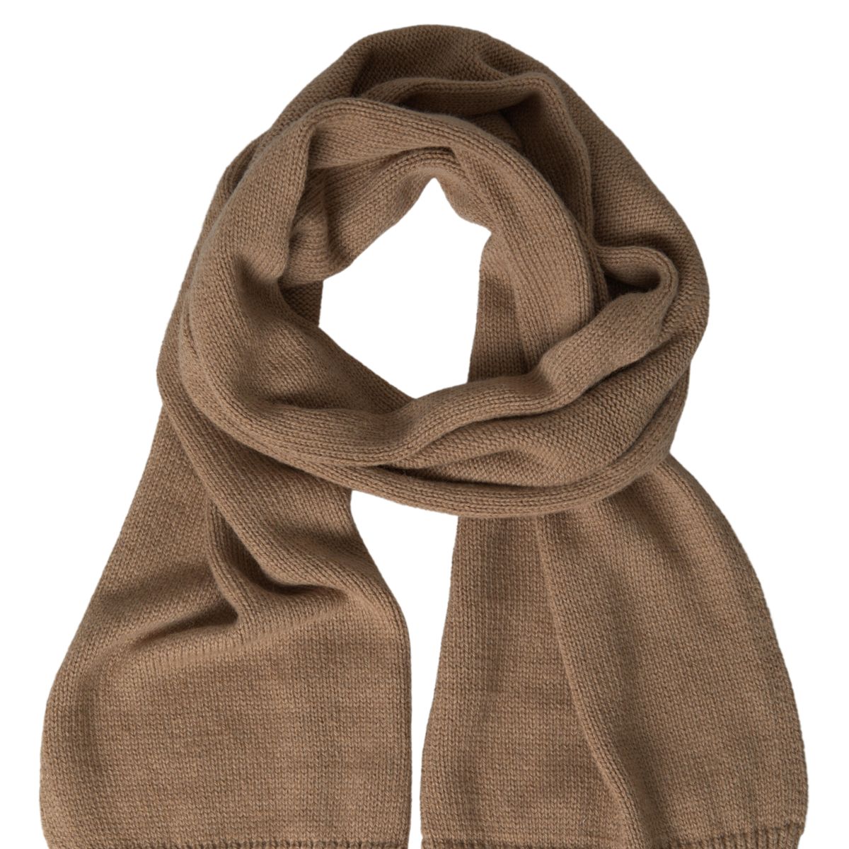 Brown Knitted Camel Wrap Shawl Foulard Scarf