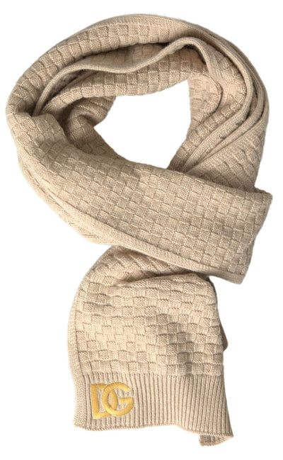 Beige Knitted Camel Wrap Shawl Foulard Scarf