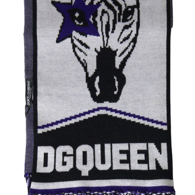 Multicolor Wool DG Queen Wrap Fringe Scarf