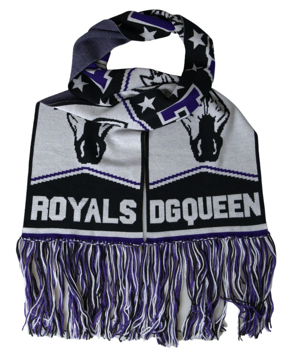 Multicolor Wool DG Queen Wrap Fringe Scarf