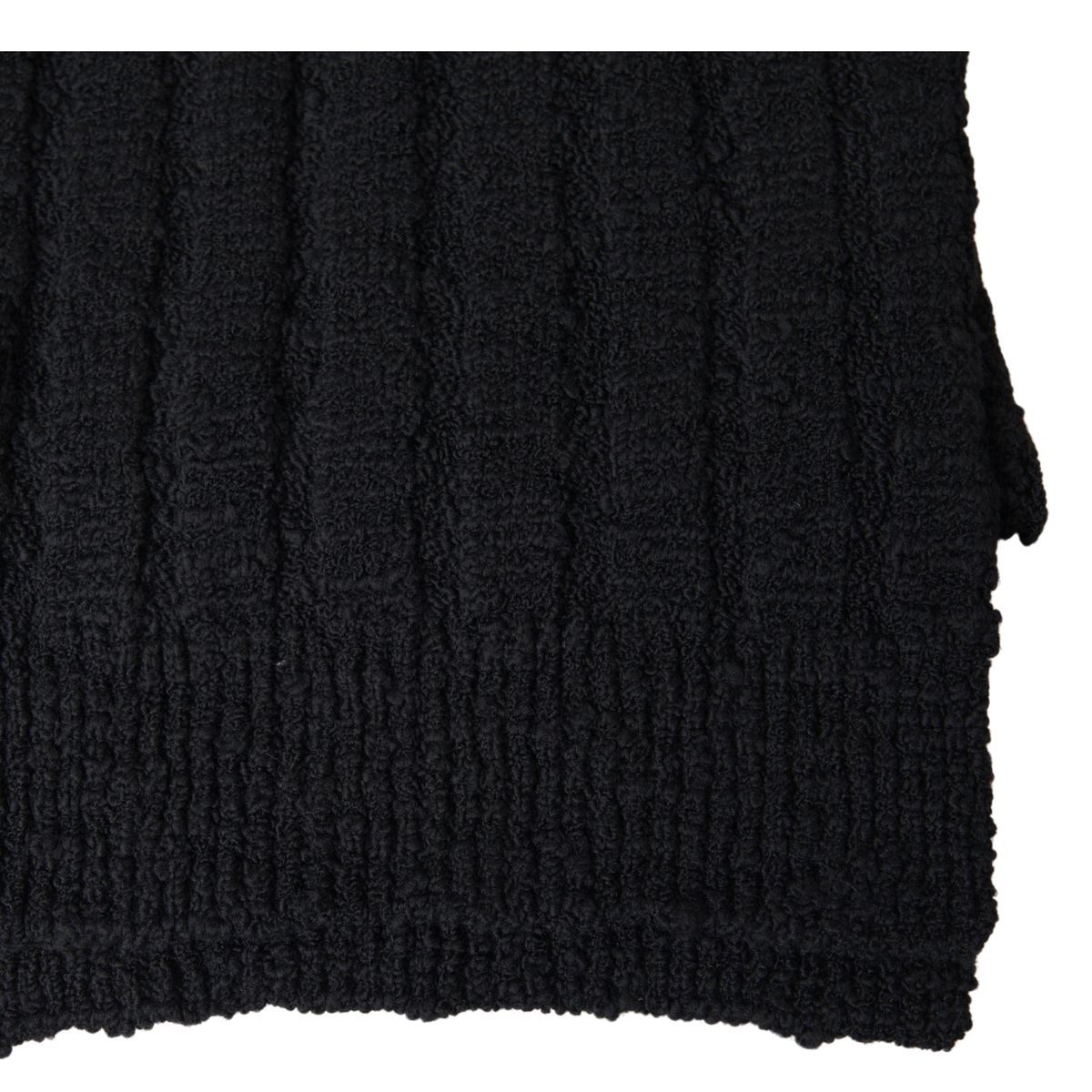 Black Knitted Wool Neck Wrap Shawl Scarf