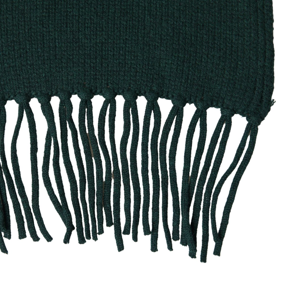 Green Cashmere Knit Wrap Shawl Fringe Scarf