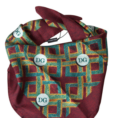 Multicolor Printed Square Handkerchief Scarf