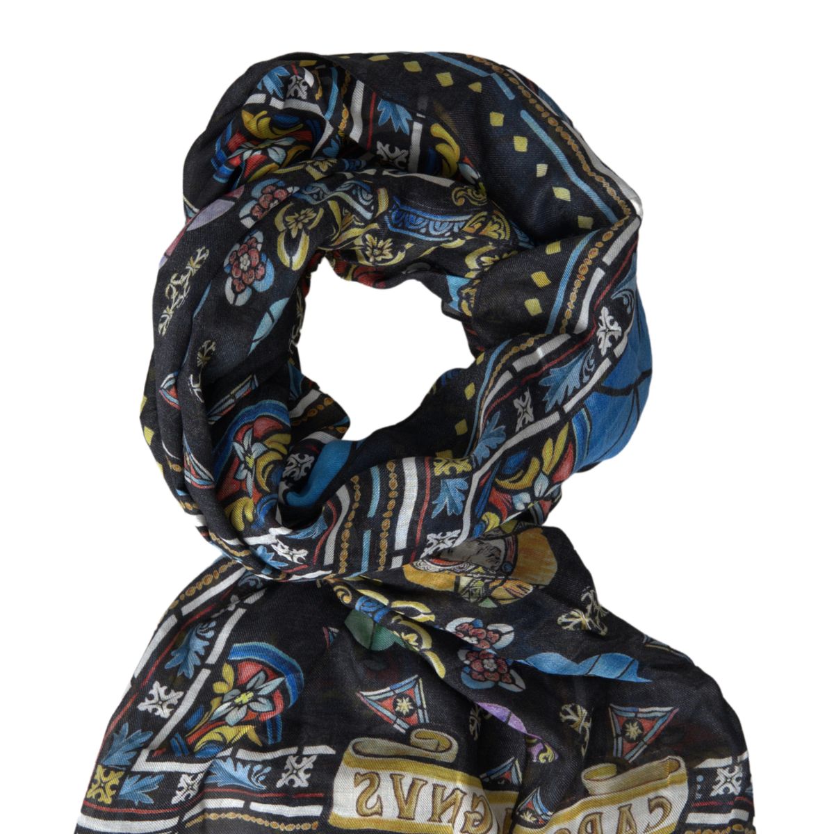 Multicolor Printed Shawl Wrap Fringe Scarf