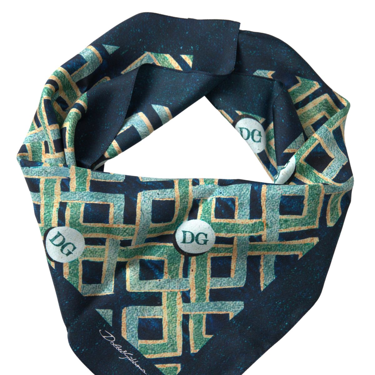 Multicolor Printed Square Handkerchief Scarf