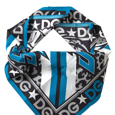 Multicolor DG Royals Cotton Square Wrap Scarf