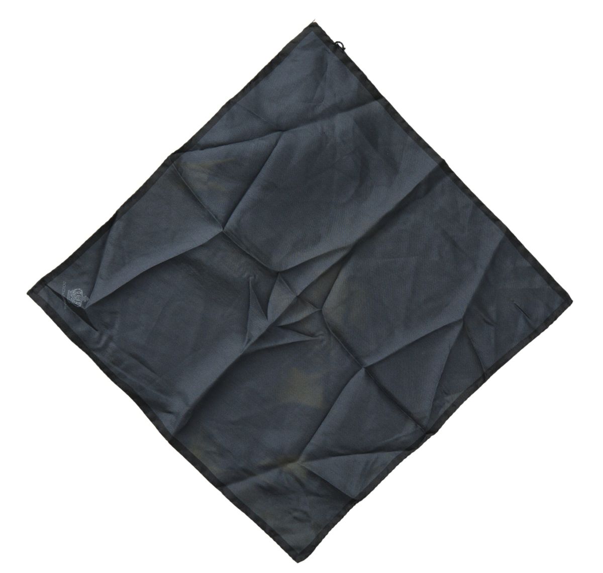 Black 100% Silk Square Handkerchief  Scarf