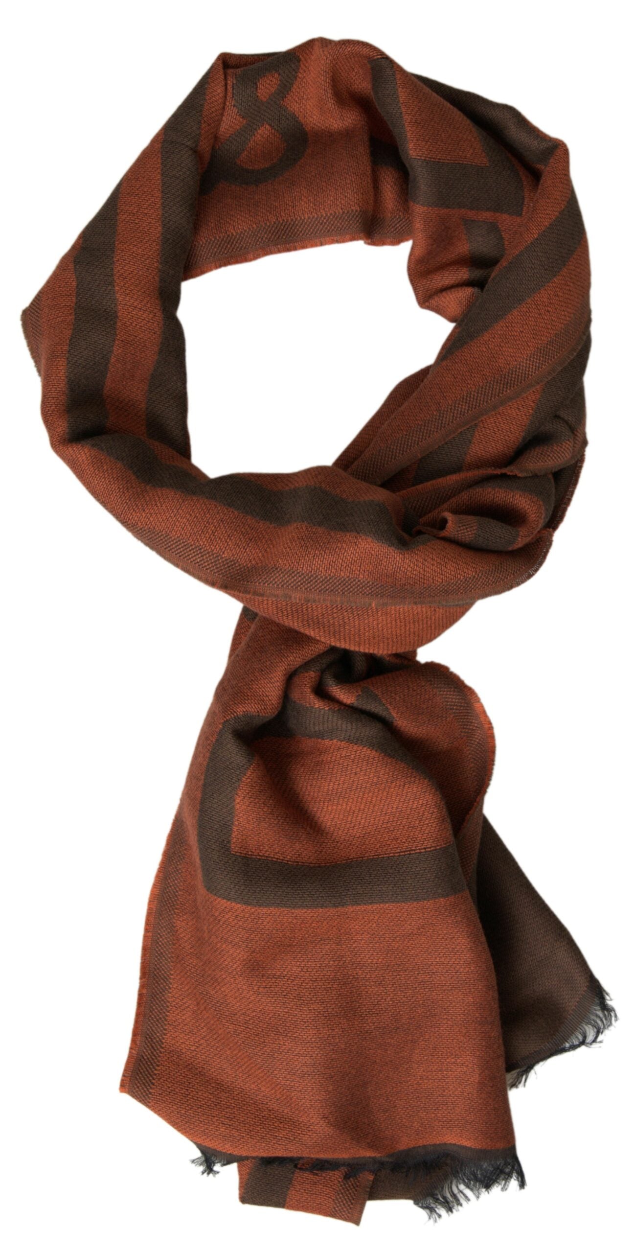 Brown Cotton Blend Wrap Shawl Fringe Scarf