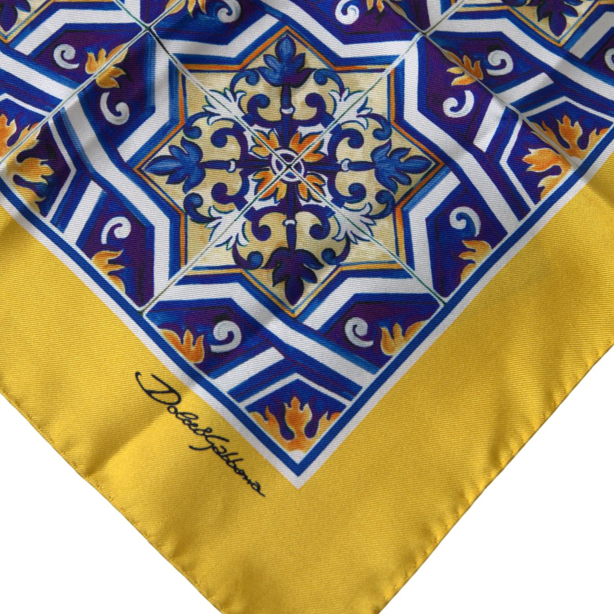 Multicolor Patterned Silk Handkerchief Scarf