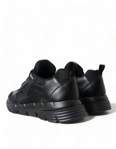 Black Mesh Panel Low Top Twist Trainers Sneakers Shoes