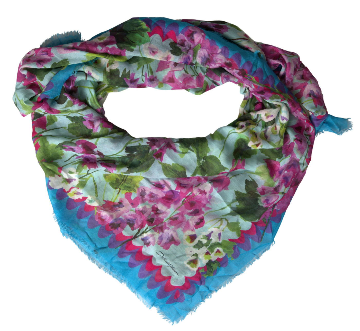 Multicolor Floral Square Shawl Wrap Scarf