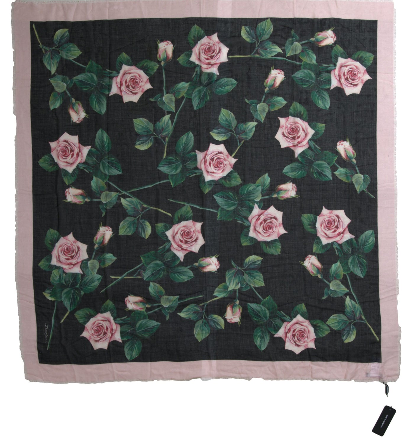 Multicolor Roses Square Shawl Wrap Scarf