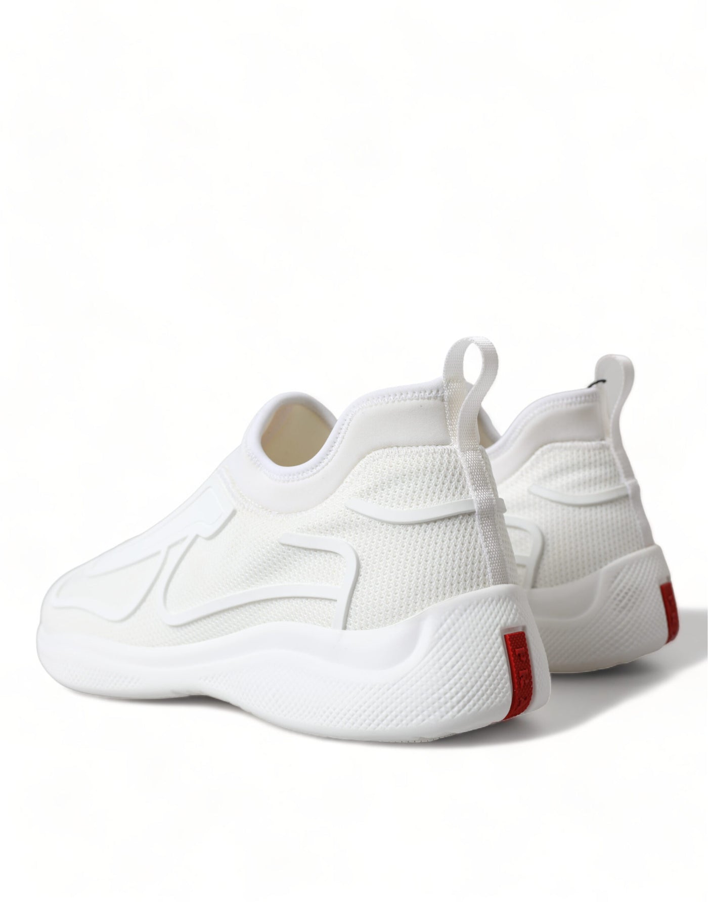 White Technical 4E3521 Slip On Fabric Sneakers Shoes