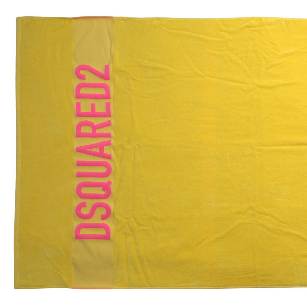 Yellow Logo Print Cotton Soft Unisex Beach Towel