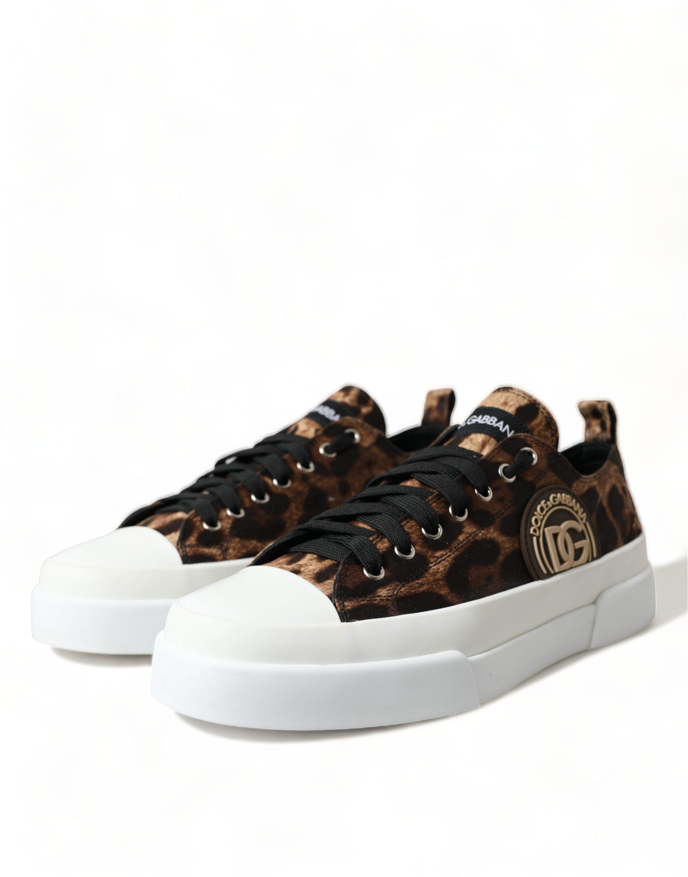 Brown Leopard Canvas Sneakers Shoes