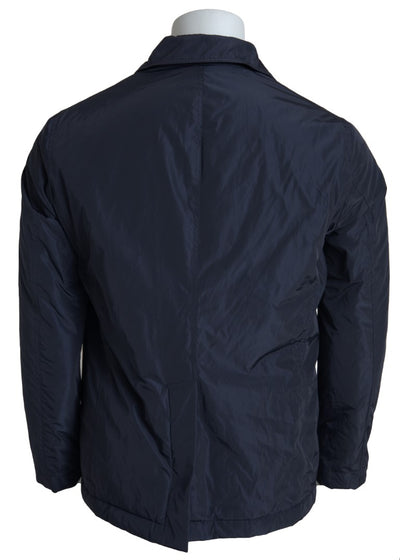 Blue Polyester Long Sleeve Jacket