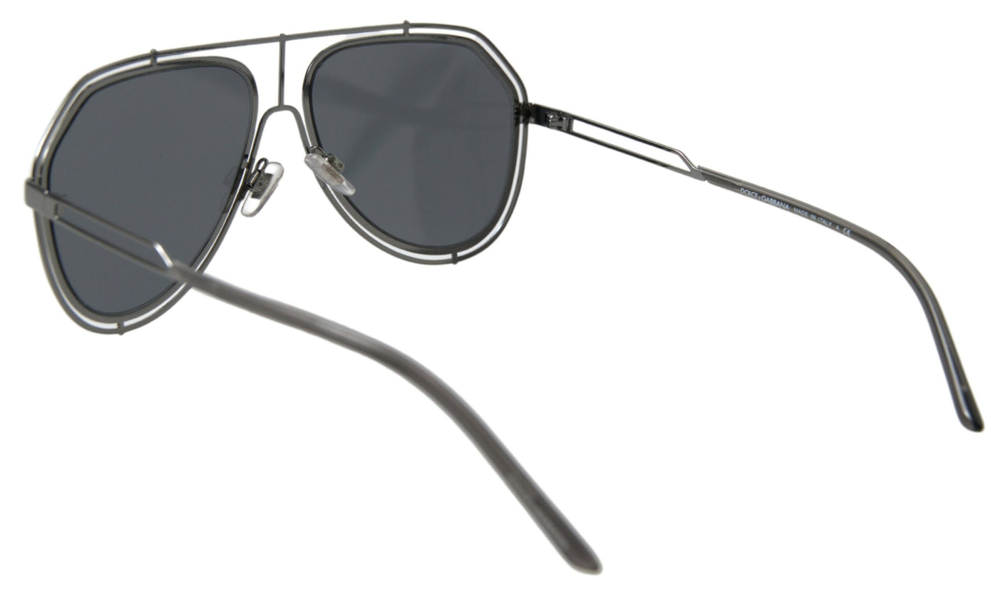 Black Metal Frame DG2176 Gray Lenses Pilot Aviator Sunglasses