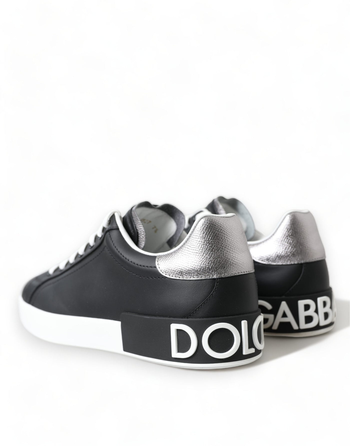 Black White Portofino Low Top Sneakers Men Shoes