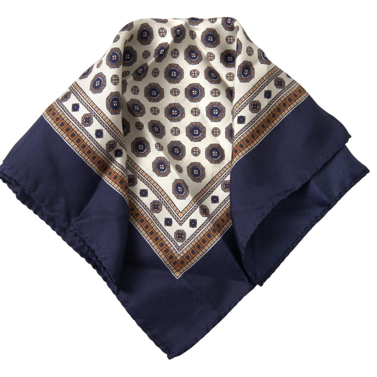 Multicolor Patterned Square Handkerchief Scarf