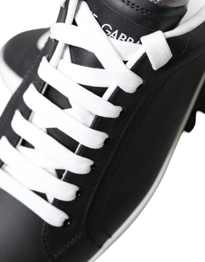 Black White Portofino Low Top Sneakers Men Shoes