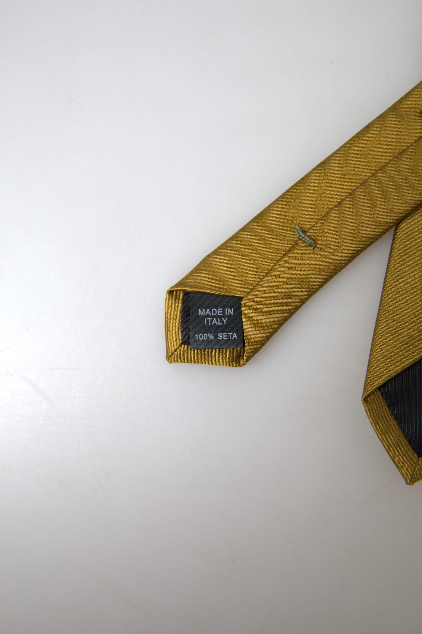 Gold Yellow Solid 100% Silk Necktie Men Tie