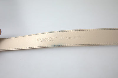 Beige Leather Metal Buckle Men Cintura Belt