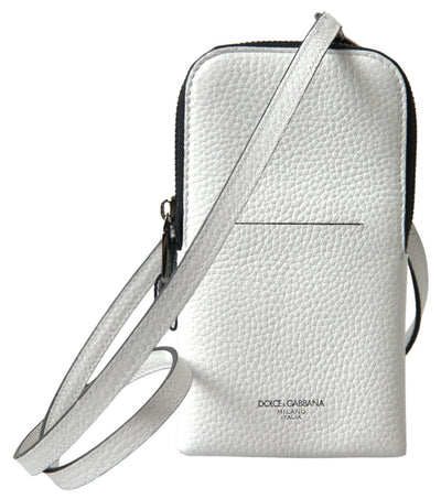 White Leather Purse Crossbody Sling Phone Bag