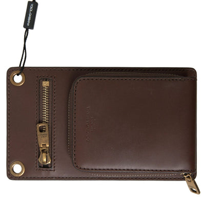 Brown Leather Men Purse Crossbody Sling Phone Bag