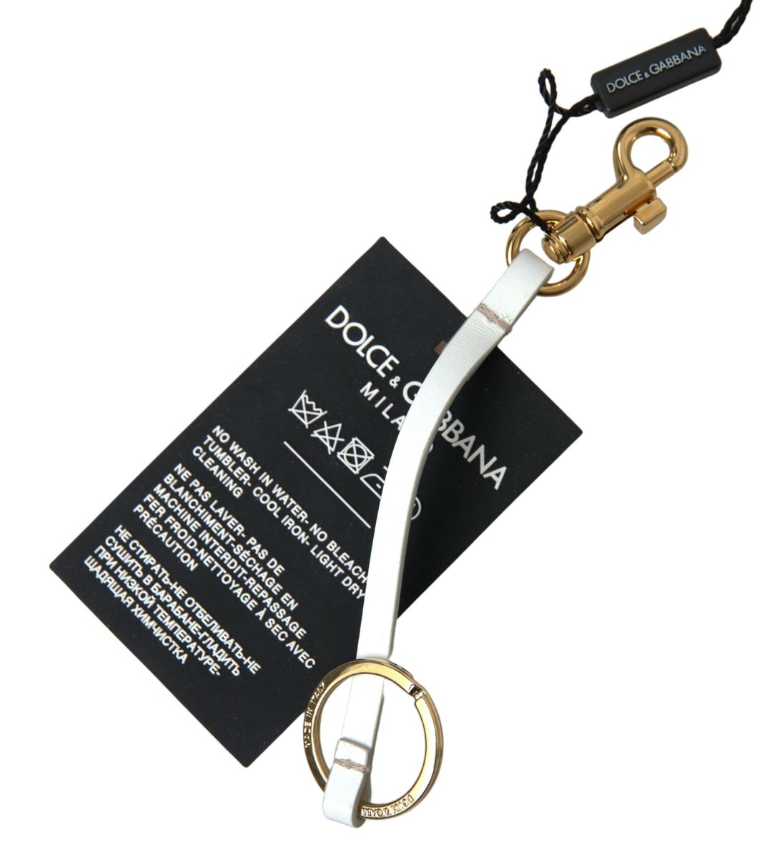 Black Silicone DG Logo Gold Brass Keychain