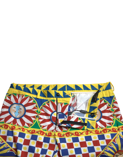 Multicolor Carretto Print Men Bermuda Shorts