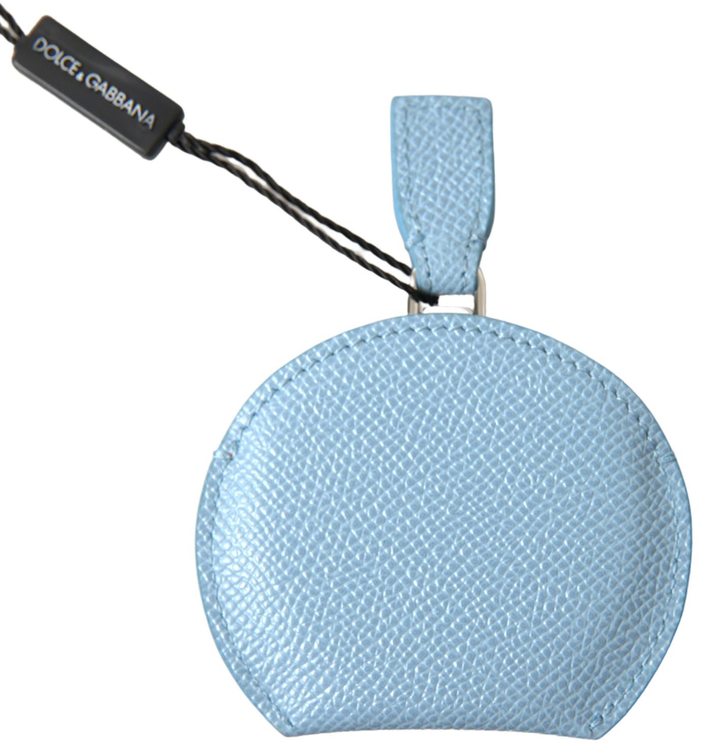 Light Blue Calfskin Leather Mirror Holder