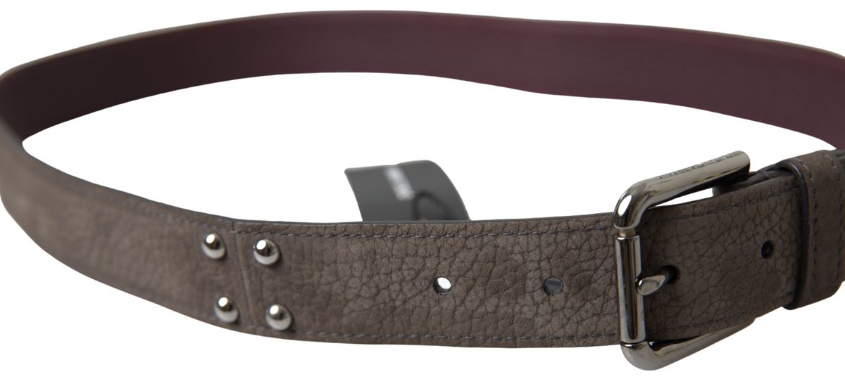 Brown Leather Metal Buckle Men Cintura Belt