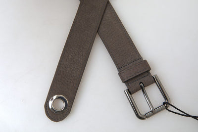 Brown Leather Metal Buckle Men Cintura Belt