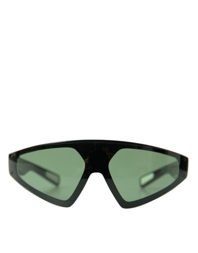 Black Acetate Frame Green Lens DG6161 Sporty Sunglasses