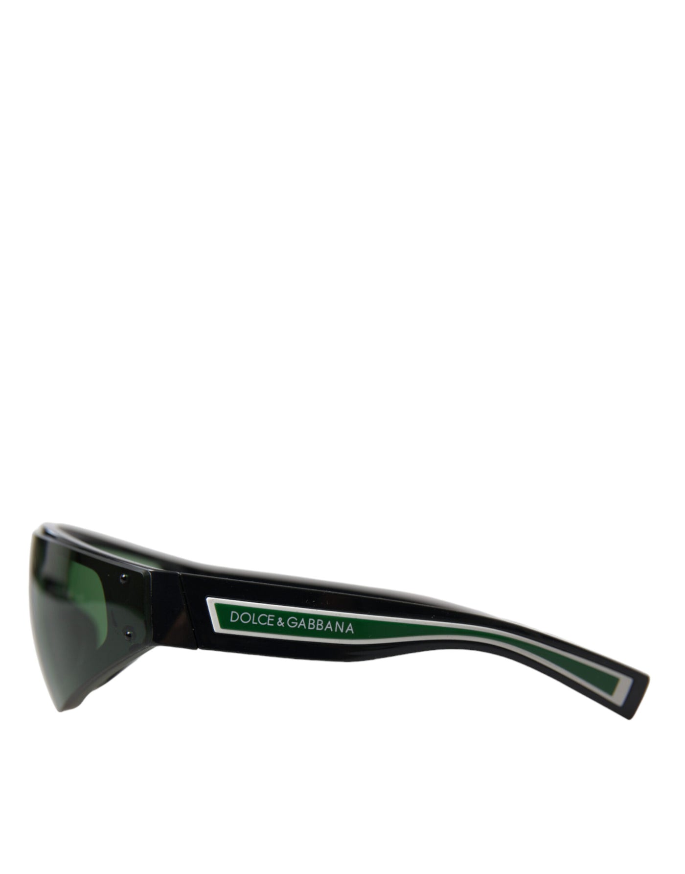 Black Acetate Frame Green Lens DG6161 Sporty Sunglasses